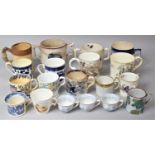 A Collection of Various 19th Century and Later Tankards and Loving Mugs