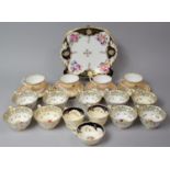 A Collection of Various 19th and 18th Century Floral and Gilt Decorated Teawares comprising a Set of
