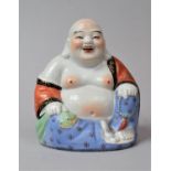 A 20th Century Chinese Study of Seated Budai, Stamped to Base, 18cm high