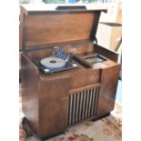 An Art Deco Walnut Radiogram