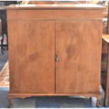 An Edwardian Mahogany Gentleman's Fitted Bedroom Cabinet with Hinged Lid to Interior for Socks,