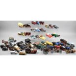 A Collection of Loose and Playworn Diecast Toys To Include Cars, Wagons, Coaches etc