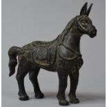 A Patinated Cast Bronze Study of an Arabian Horse, 13cm high