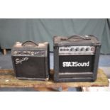 Two Late 20th Century Children Guitar Amps, Both with Cables Cut and Untested