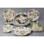 A Collection of Various 19th Century and Later Decorated Plates and Platters, Spode, Felspar