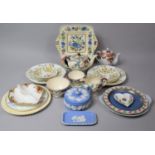 A Collection of Various Ceramics to comprise Wedgwood Jasperware, Royal Cauldon Victoria Pattern