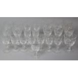 A Collection of Various Nice Quality Cut Glass Drinking Glasses to include Wines, Sherries Etc