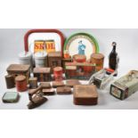 A Collection Vintage Tins, Trays, Novelty Duck Brush etc