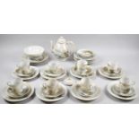 A Japanese Eggshell Tea Set Decorated with Views of Mount Fuji