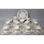 A Wedgwood Lichfield Pattern Tea Set to comprise Eights Cups, Two Cups, Sugar Bowl Eleven Saucers