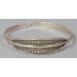 A Egyptian Silver Bangle Stamped 925