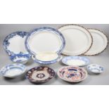 A Box Containing Various Blue and White Meat Plates, Bowls etc