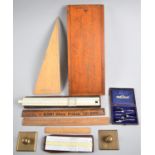 A Collection of Various Vintage Drawing Accessories to Include Paperweights, Scale Rules, Rulers,