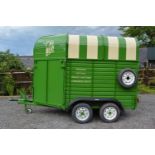 A Recently Converted Rice Horse Trailer that Has now Become 'Old Bean' Photobooth having Front