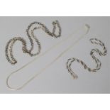 A Collection of Three Silver Chains, 30.5g