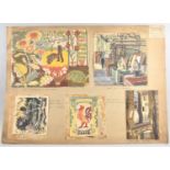 A Collection of Artwork Submitted for a Lithography Exam 1952
