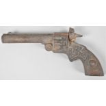 A Vintage Metal Toy Cap Gun, The Super Big Bang, Working, 16cm Long