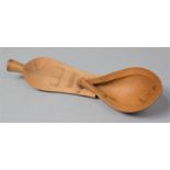A Carved Treen Novelty Spoon, 20.5cm long