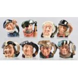 A Collection of Eight Small Royal Doulton Character Jugs