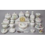 A Collection of Aynsley Wild Tudor China to comprise Lidded Vases, Lidded Pots, Trinket Boxes,