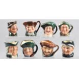A Collection of Eight Small Royal Doulton Character Jugs