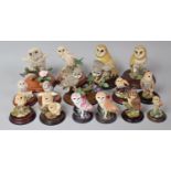 A Collection of Various Miniature Owl Ornaments to include Examples by Country Artists, Country Bird