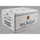 An Unopened Cardboard Carton Containing Six Bottles of Pol Roger Champagne