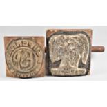 A Pair of Barrel Stamps for 'Superior Montreal' and 'Willow', Each approx 18x17cm