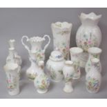 A Collection of Aynsley Wild Tudor Vases to comprise Large Example, Lidded Baluster Vase, Two