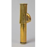 A Brass Trench Art Lighter, 12.5cm high