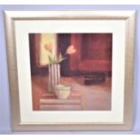 A Modern Framed Print, Tulip Still Life, After Putman, 45cm Square