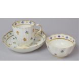 A Caughley Gilt Decorated Trio