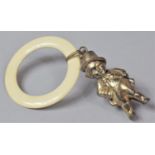 An Early 20th Century Silver Plated Child's Teether with Rattle