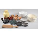 A Collection of Vintage Kitchenalia to Include Jelly Moulds, Egg Cups etc