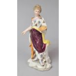 A 20th Century Porcelain Figure of Female Artist, Probably German or French, 23cm high