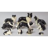 A Collection of Various Glazed Ceramic Collie Dogs to include Sylvac Example (10 in Total)