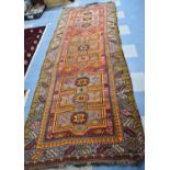 A Good Quality Handmade Karabagh Woollen Runner, 335cm x 113cm