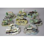 A Collection of Danbury Mint Country Lines Railway Ornaments, Many with Condition Issues