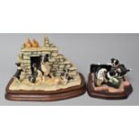 A Border Fine Arts Figure, Collies in Fireplace (Condition Issues) Together with a James Herriot