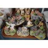 A Collection of Cottage Ornaments to Include Lilliput Lane etc