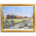 A Framed Railway Print After B J Freeman, Midland Trails, Signed by the Artist, 50x37cm