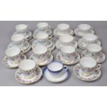 A Collection of Various Teawares to comprise Colclough Royal Blue Floral Pattern, Royal Doulton