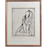 A Framed Print Signed and Dated 1915, Opus 186, 21x27cm