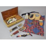 A Collection of Various Artist Materials to Include Paint Brushes, Paints etc Together with Inlaid