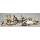 A Collection of Various Resin Bird, Animal and Figural Ornaments Etc