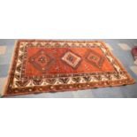 An antique Caucasian Kazak Hand Made Rug, 212x145cms