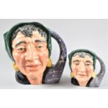 One Large and One Small Royal Doulton Character Jugs, The Fortune Teller