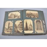 A Late 19th/Early 20th Century Postcard Album with Coloured and Black and White Postcards