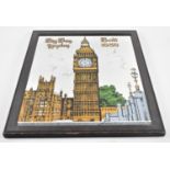 A Modern Framed Novelty Wall Mirror, Big Ben, London, Built 1858, 52x41cms