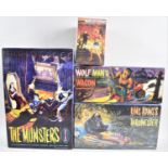 A Collection of Four Plastic Assembly Kits, The Monsters, The Victim, Wolfmans Wagon and King